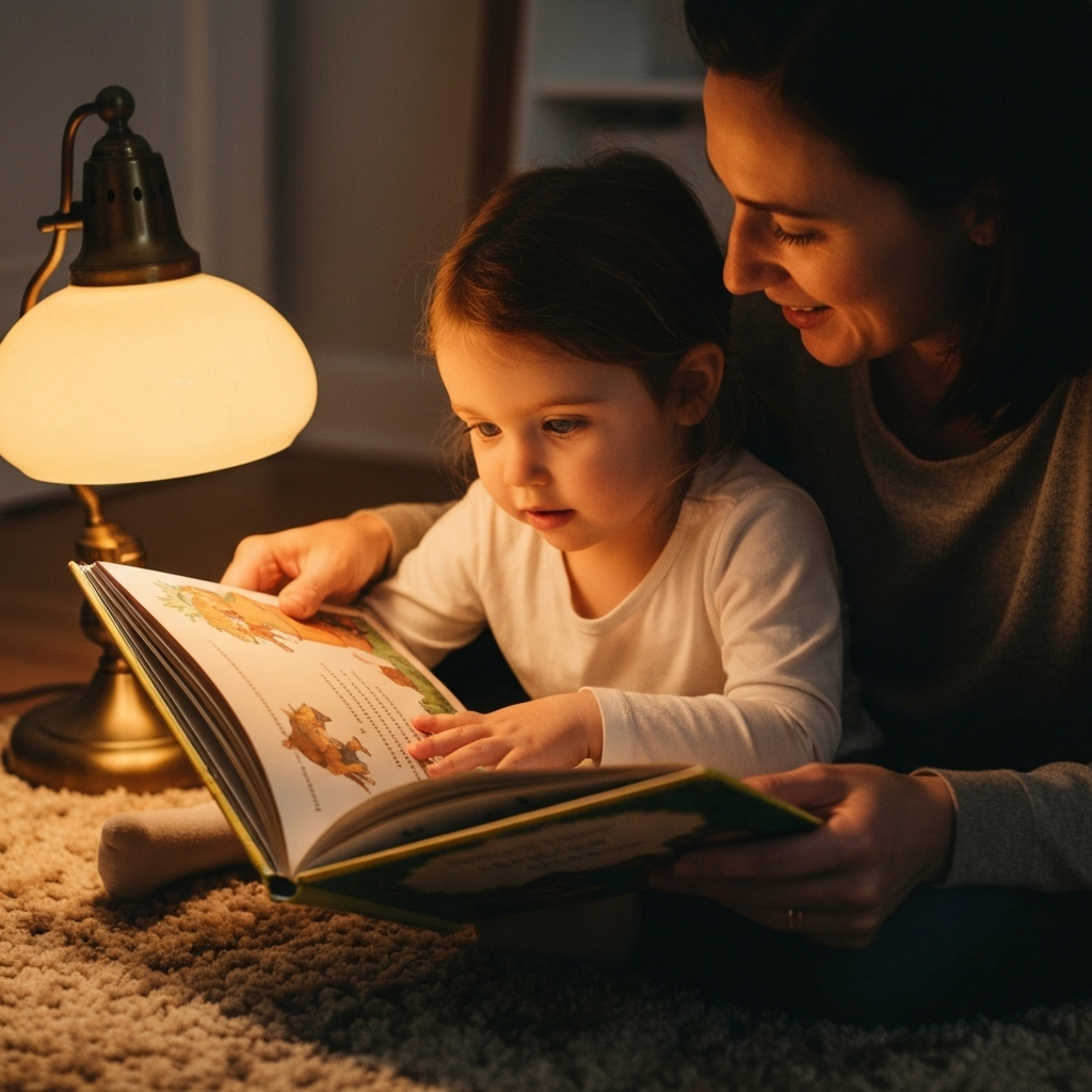 Parent and child learning Sanatan wisdom together